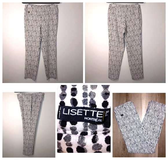 Lisette L Montreal High-Rise Straight Polka Dot Stripe Pull-On Pants - Picture 2 of 16